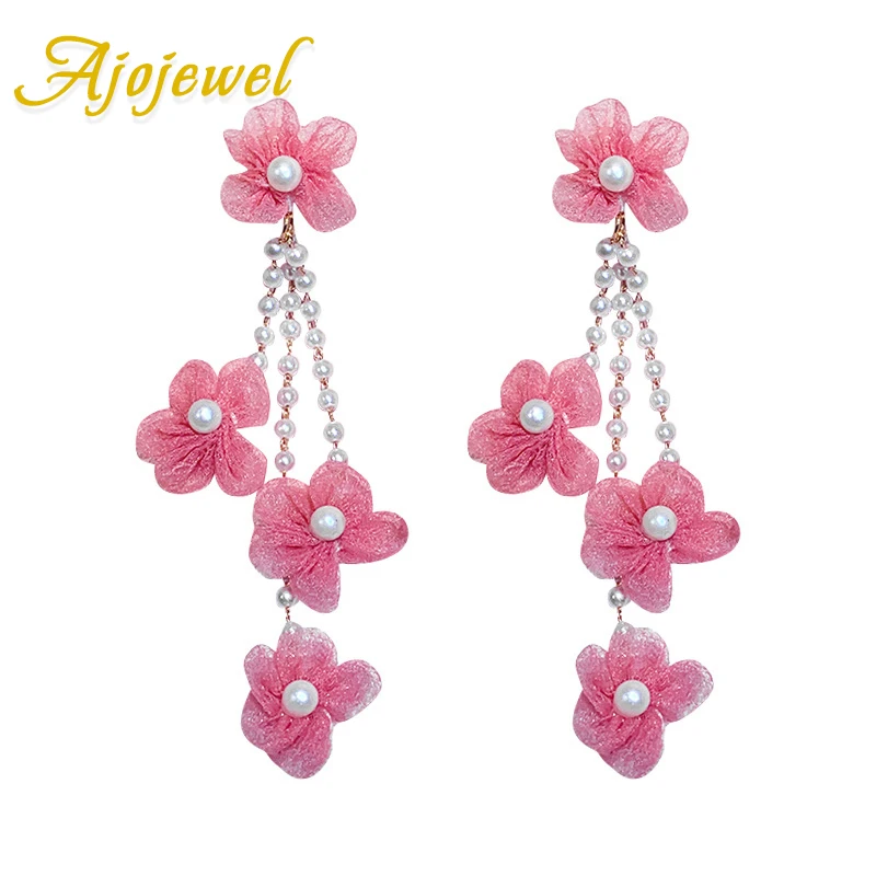 Женские длинные серьги с кисточками и искусственным жемчугом|Серьги-подвески| |