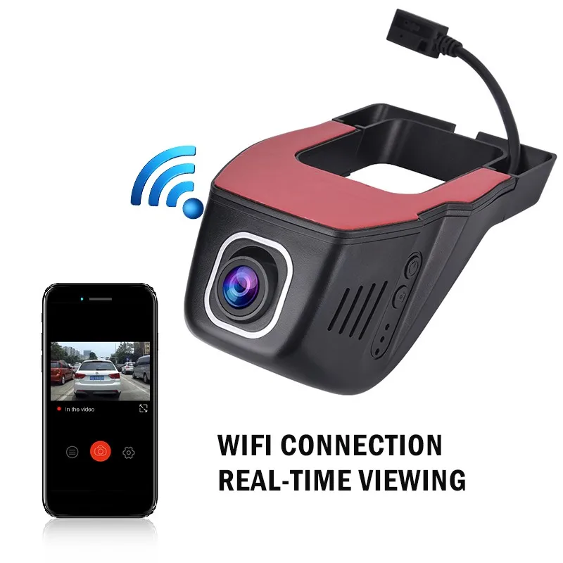 Автомобильный видеорегистратор V24 с Wi-Fi, видеорегистратор для вождения, приложение Full HD 1080 P, циклическая запись ночного видения, g-сенсор, камера с датчиком движения