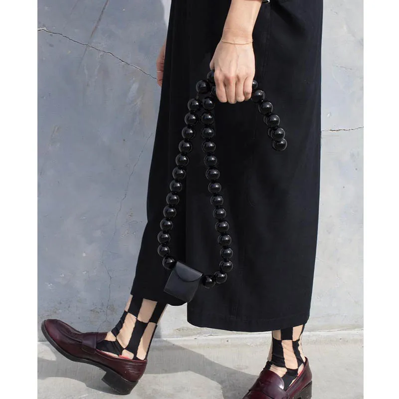 2019 Women Handbag Hot Mini Small Bag Woven Bamboo Beach Straw Shoulder Bags For Wood Round Beaded Pu Leather | Багаж и сумки