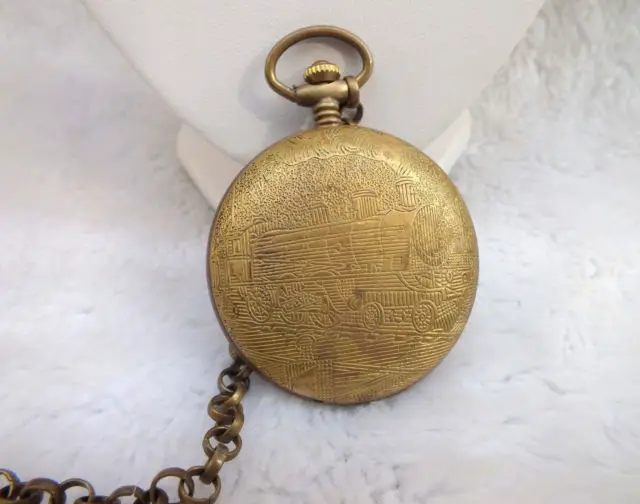 

ELABORATE CHINESE TIBETAN COLLECTION BRASS MACHINERY OLD POCKET WATCH NO.2