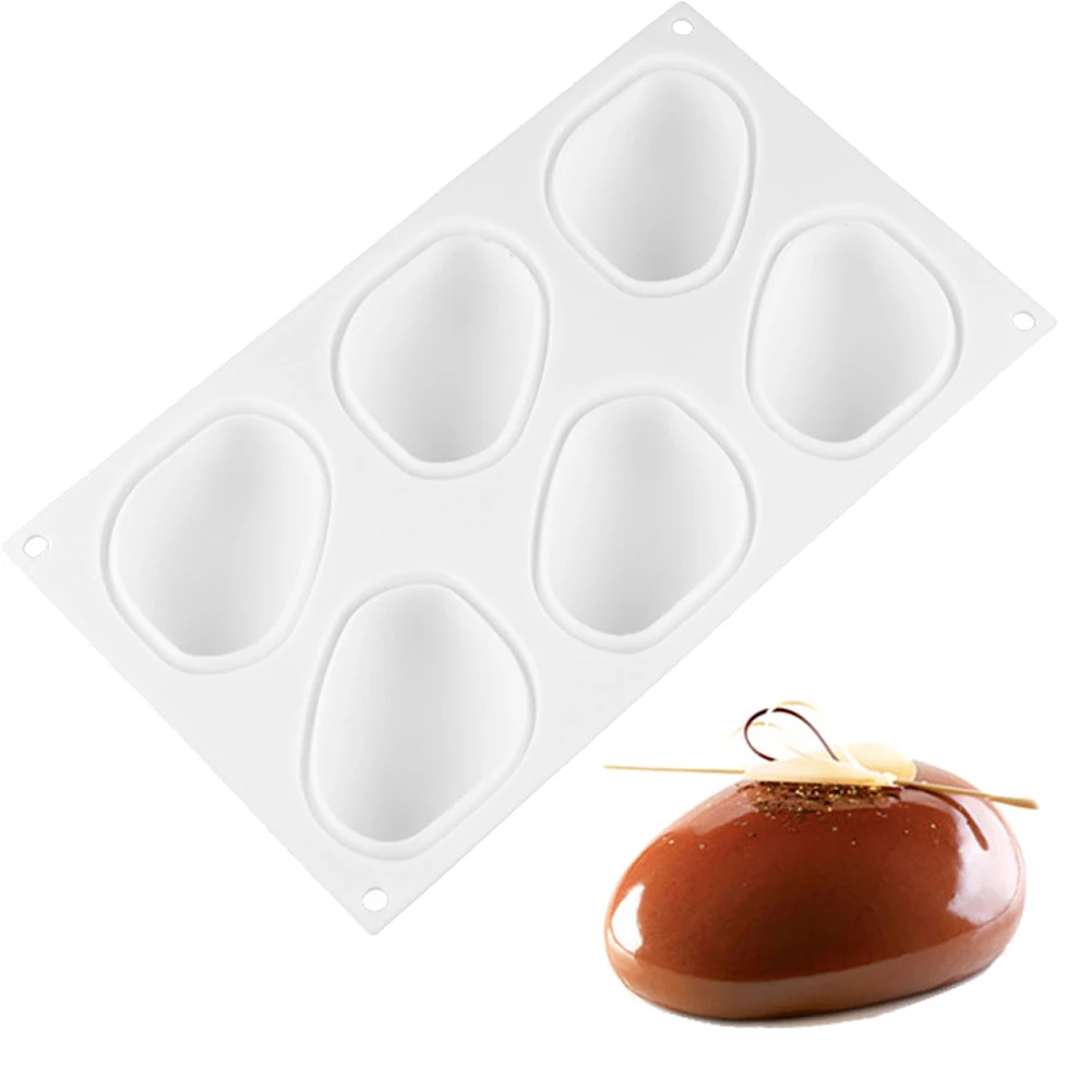 

1pcs Cake Mold 6 Cavity Cobblestone Silicone Mold Stone Mousse Cake Mold Cake Decoration Mould Cake Accessories Cake Tools