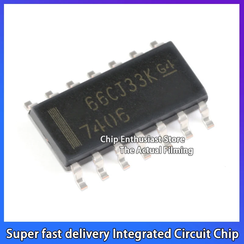 

10PCS SN7406DR/SOIC-14 High Voltage Output Six Channel Inverting Buffer / Driver Chip Original Genuine
