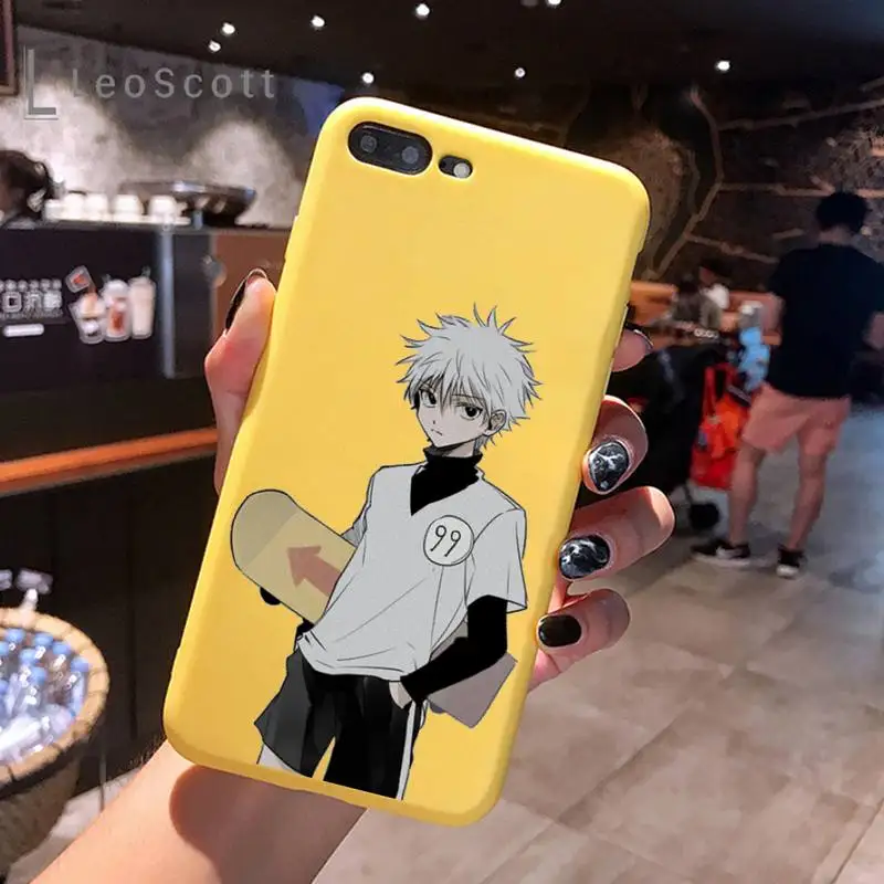 

Hunter x Hunter anime JAPAN Phone Case Yellow Candy Color for iPhone 6 7 8 11 12 s mini pro X XS XR MAX Plus