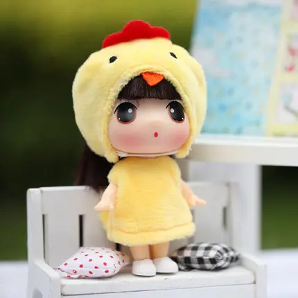 Chick BJD кукла Ddung 9 см подлинный корейский с двенадцатью знаками Зодиака животных изменение мини куклы ребенок подарок на день рождения Ключ Кулон Коллекция украшения - Цвет: Chick