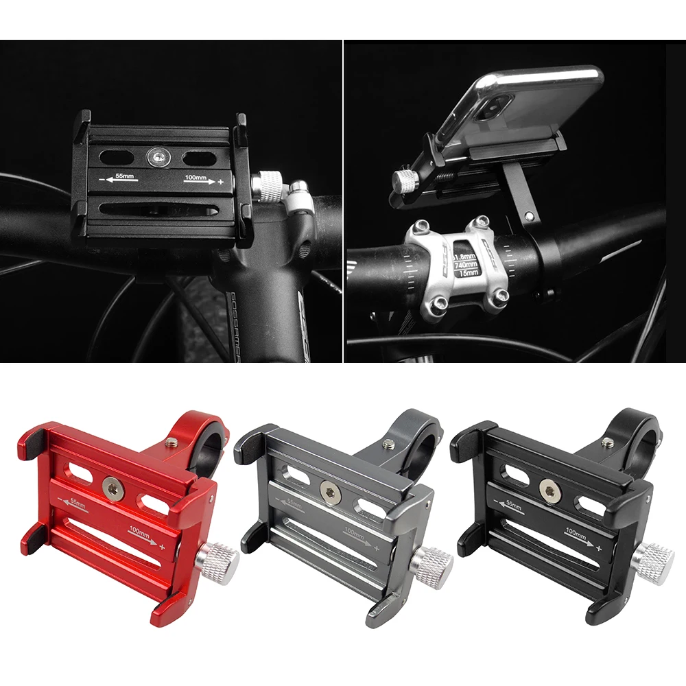 

Bicycle Phone Mount Bracket Adjustable Bike Phone Holder for 55-100mm Width Non-slip MTB Phone Mount Stand Cycling Bracket