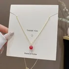 Простое ожерелье с подвеской в виде сердолика, женские универсальные ювелирные аксессуары, подарок для девушки с кошмаром перед Рождеством