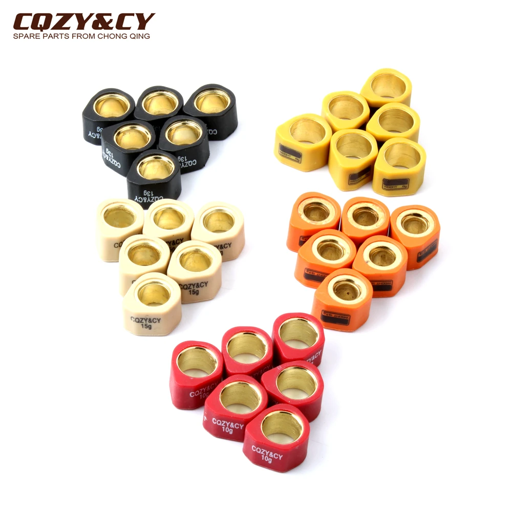 

6PC Racing Variator Roller Weights 20x15mm 8g 10g 13g 15g 19.5g For Suzuki Burgman K2 K6 Uc Epicuro Ux Sixteen K8 125cc 150cc