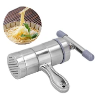 stainless steel manual noodle maker pasta press noodle making machine with 5 mold head home kitchen accessories