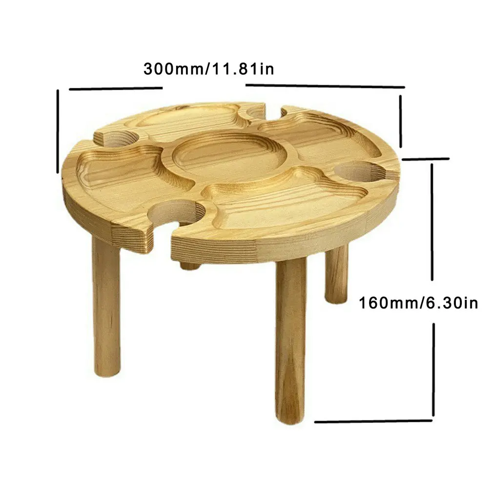 

Wooden Picnic Table 2 In 1 Picnic Table Creative Collapsible Beach Wine Table For Garden Travel Camping