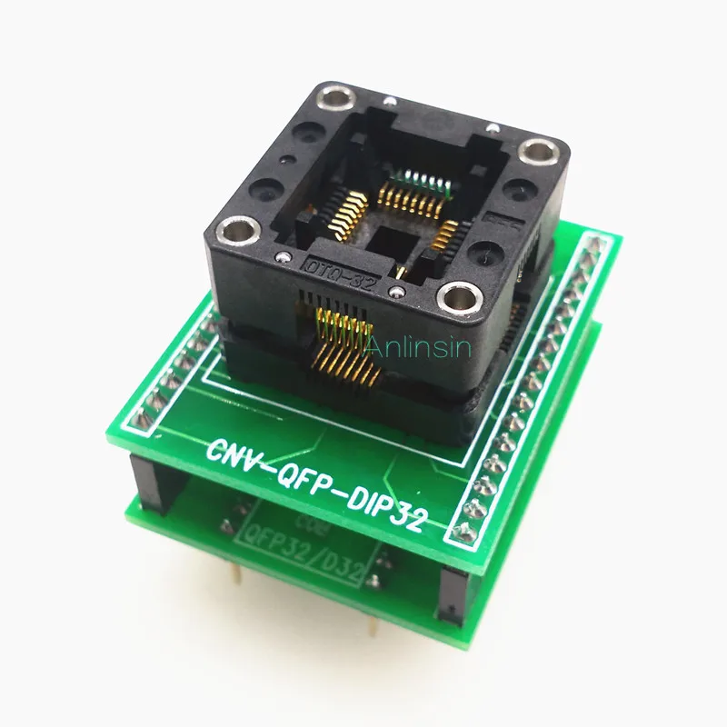Переходник Tqfp32 qfp32 к dip32 flip chip IC программатор тестовая розетка микросхемы cnv-qfp32-dip