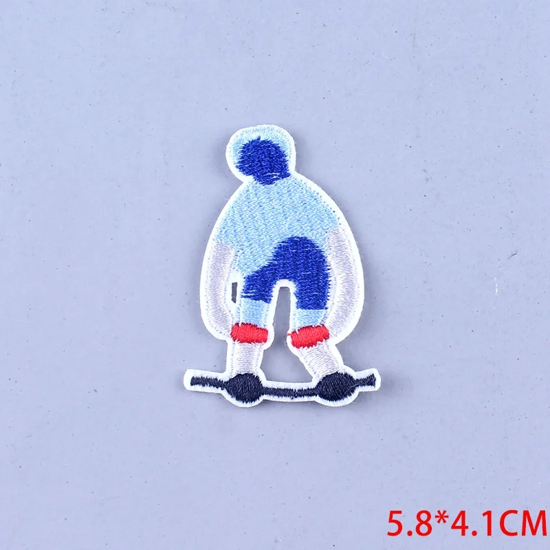 5P-PE4578CT Pulaqi повязка патч на одежду вышивка Ремонт Патчи мультфильм Железный На Патчи для одежды куртка мультфильм маленький клей стикер - Цвет: 5P-PE4578CT