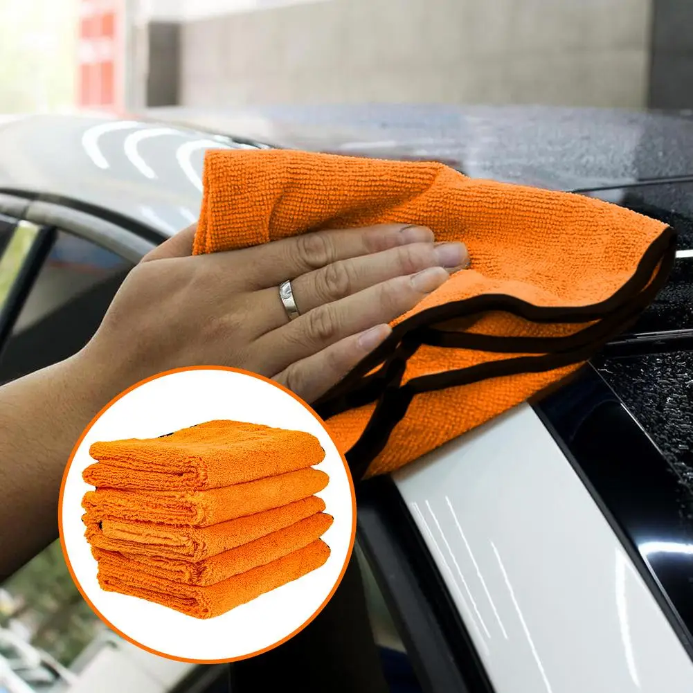 

Car Wash Microfiber Towel Car Cleaning Cloth Hemming Car Care Cloth Detailing Car Wash Towel Multi-Purpose Tool 40X60cm