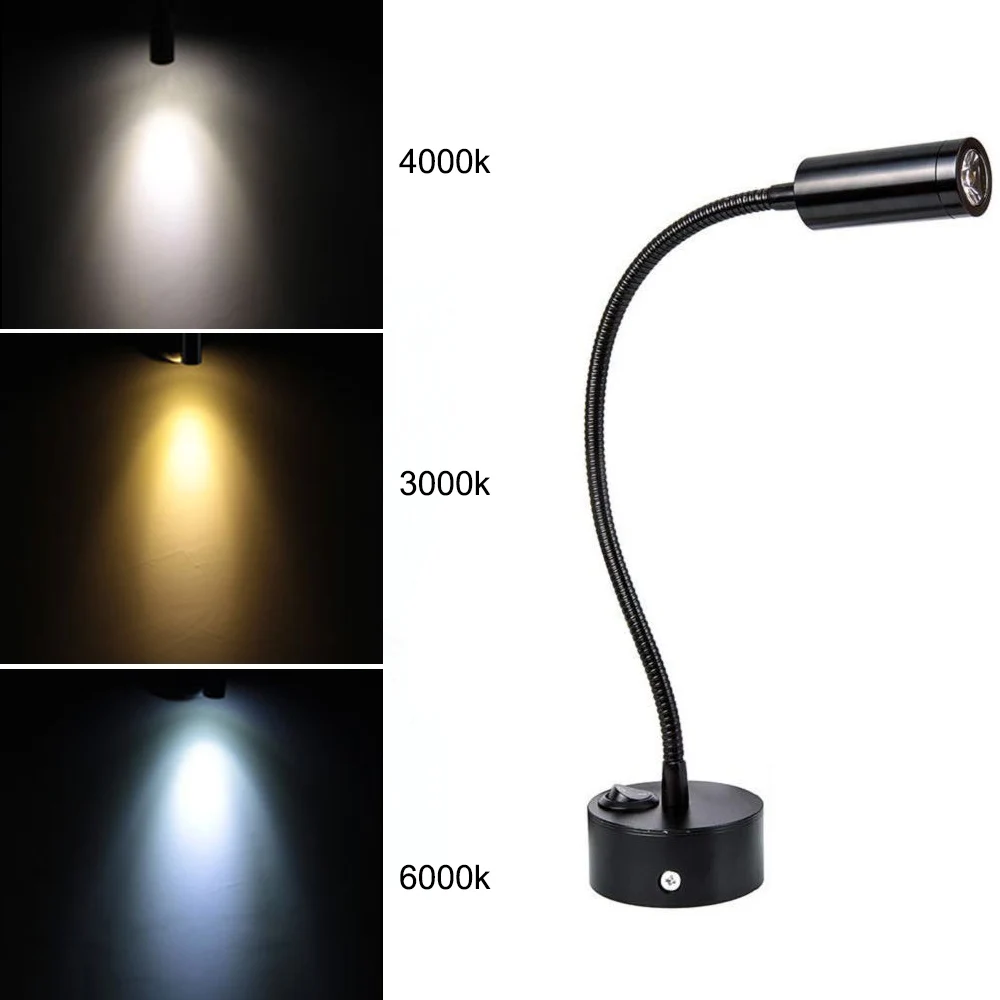 Светодиодная настенная лампа с гибким шлангом современный модный прикроватный