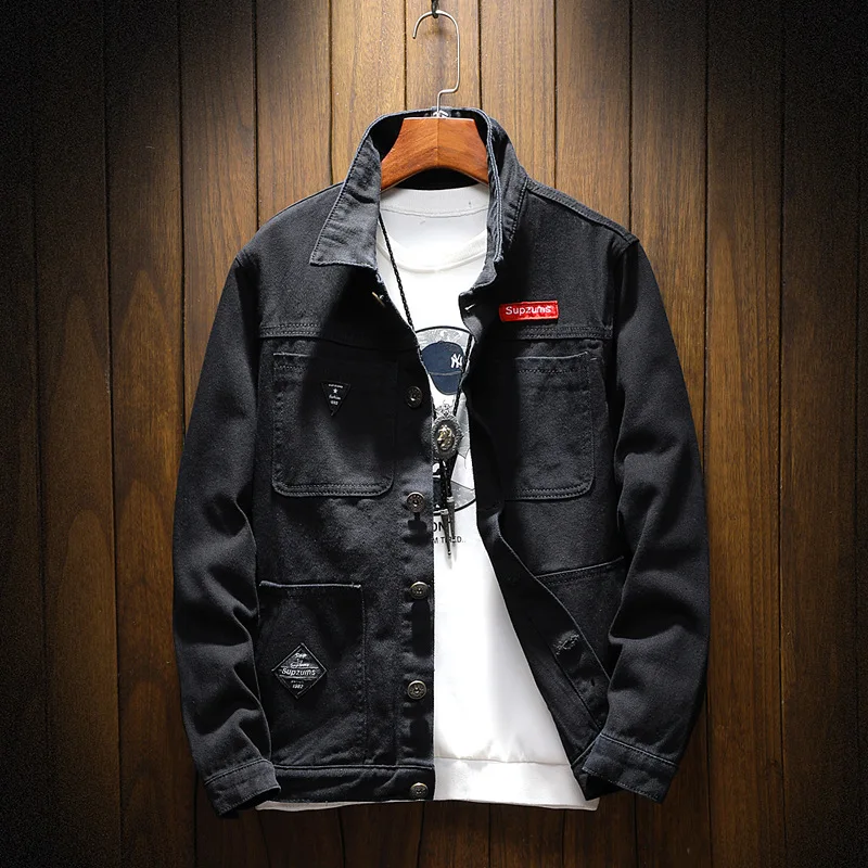 Куртка мужская джинсовая камуфляжная для пар модная Повседневная Свободная