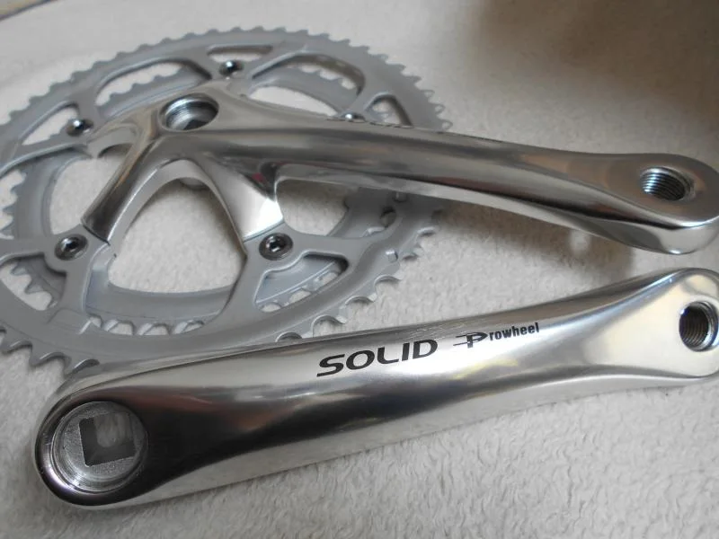 Silver crankset PROWHEEL 7/8/9 скорость 130 BCD crankest передняя Звездочка квадратное отверстие дорожный велосипед колеса 52/42T Алюминиевый сплав рукоятка складной велосипед - Цвет: Silver crankset