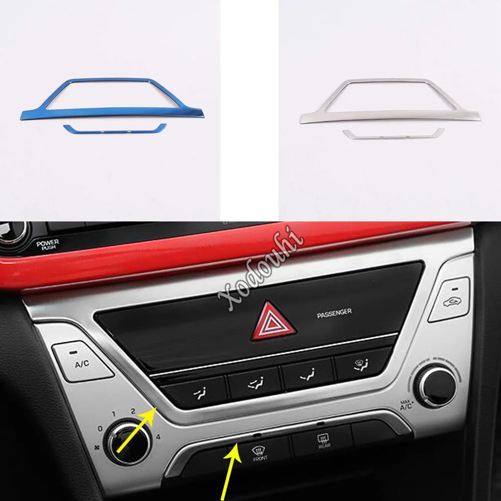 

Для Hyundai Elantra Avante 2016 2017 2018 2019 2020 отделка автомобиля рамка средней консоли температура кондиционер Кнопка громкости