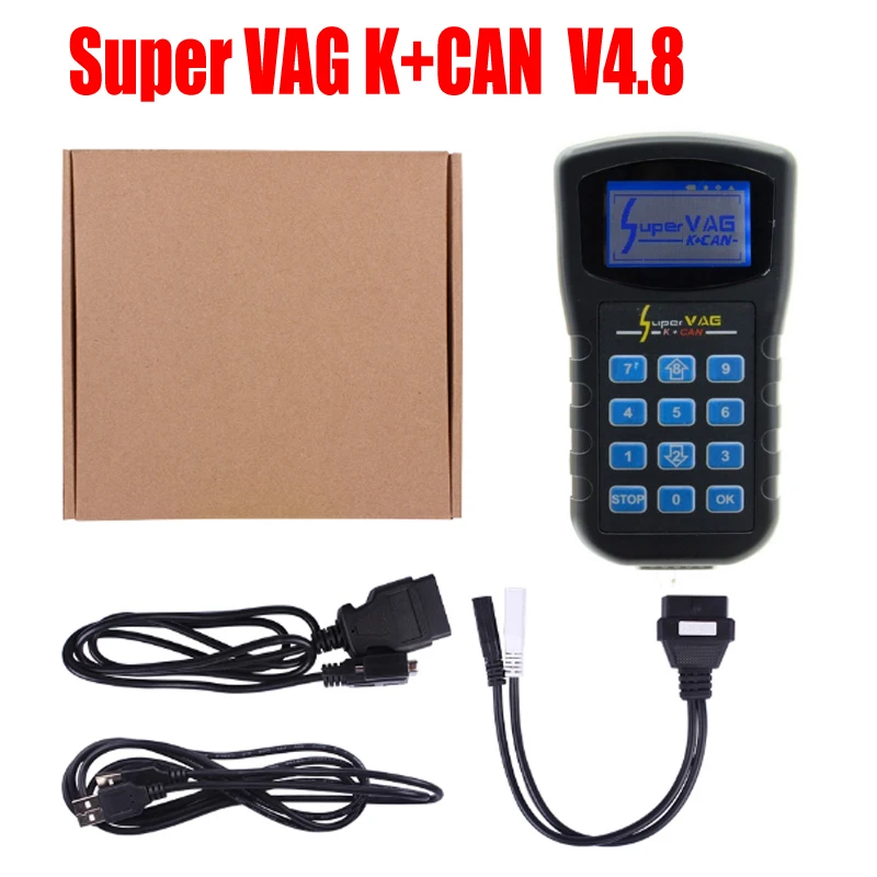 Супер Vag K + Can v4.8 commander Super VAG CAN 4 8 коррекция одометра V4.8 Commander Мультиязычный 8|Кабели