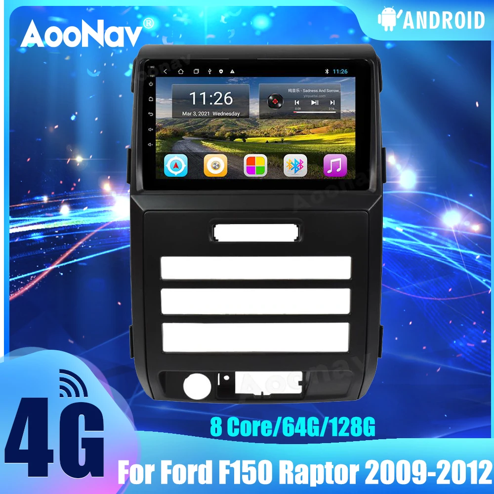 

Автомагнитола 2 Din 128G для Ford F150 Raptor 2009-2012, система Android, сенсорный экран, автомобильный мультимедийный плеер, Авторадио, головное устройство