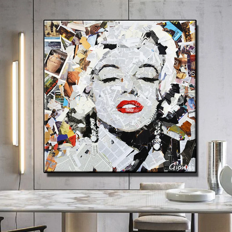 

Classic Beauty Monroe And Herben Magazine Collage Posters And Prints Wall Art Pictures On Canvas Painting For Living Room