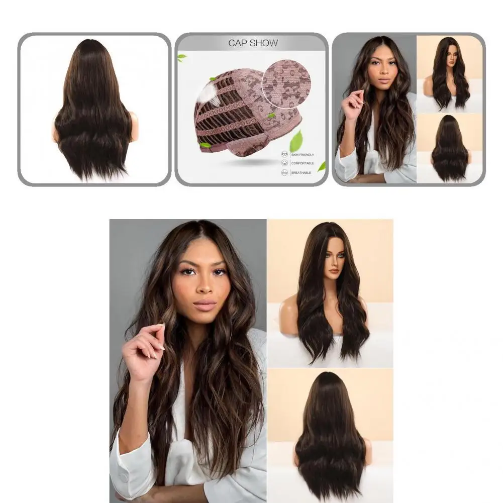 

Non-Knotted Decorative Middle Long Hair Bangs Straight Wig Comfortable Lady Hairpieces Matte for Girl