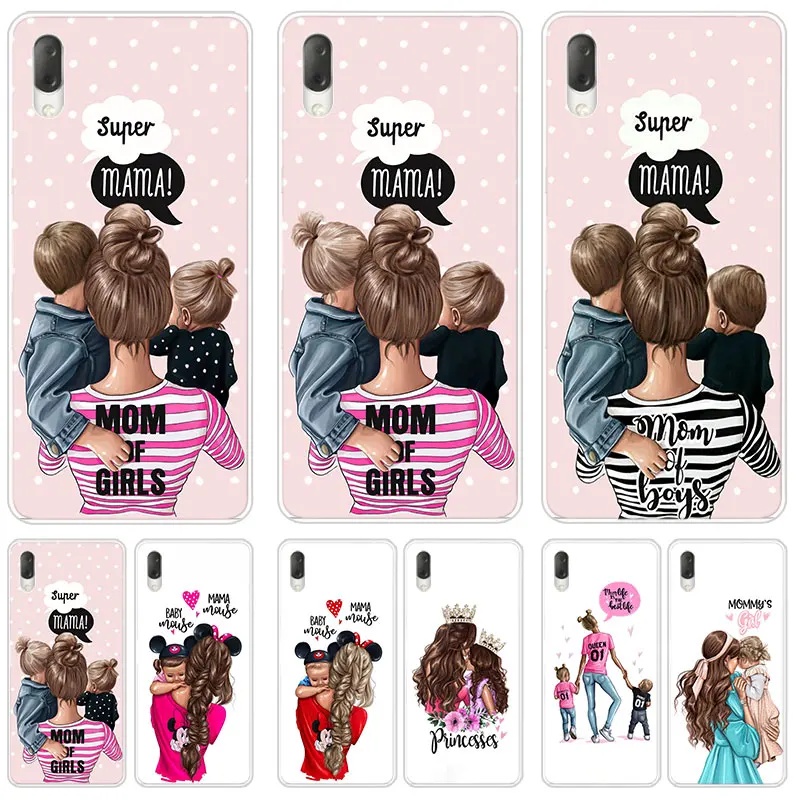 Коричневый ворс для мамы и дочки семейный чехол Sony Xperia X XA XA1 XA2 Ultra L1 L2 L3 E5 XZ XZ1 XZ2 Compact XZ3 M4 Aqua Z3 Z5|Бамперы| |