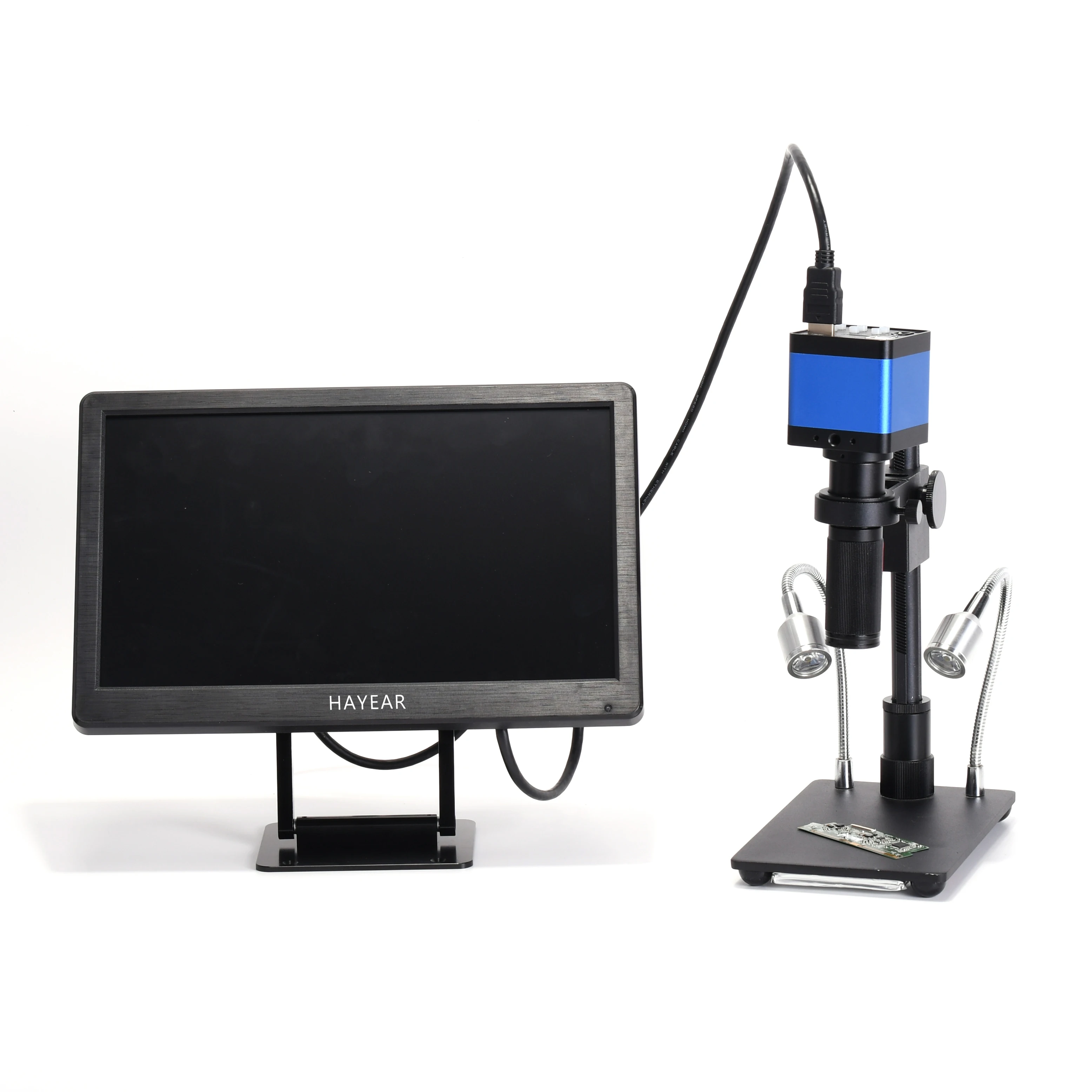 

Hayear 16MP Microscope Camera Kit 11.6 inches Screen LCD Monitor 1080P Full HD IPS Display HDMI VGA TFT for Soldering PCB Repair