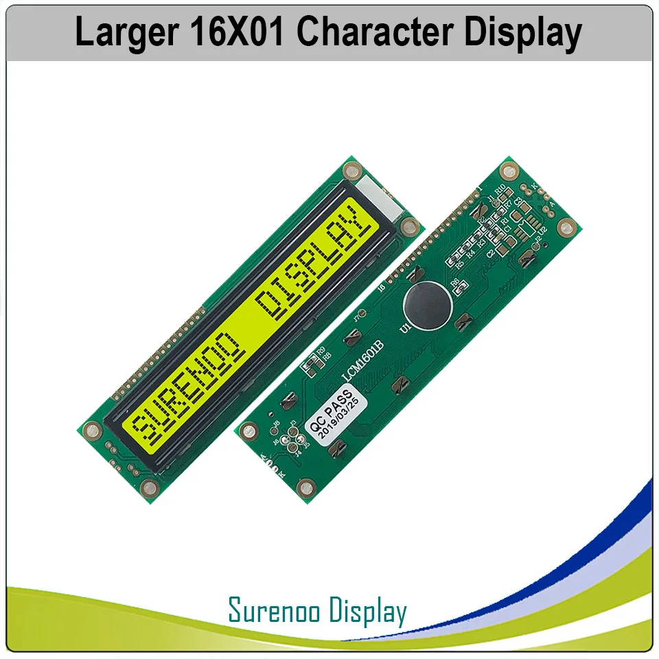 Большой ЖК модуль 161 16X1 1601 дисплей LCM синий желтый зеленый с подсветкой встроенный