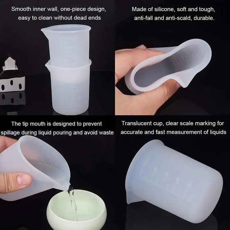 

1Pc 100Ml Disposable Silicone Measuring Cup Diy Handmade Modulation Scale Glue Measuring Cup I4A1