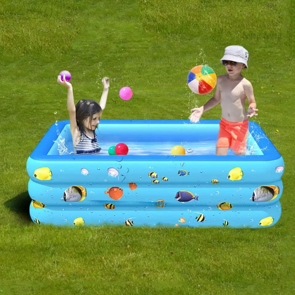 

Трехслойная надувная ванна для девочек и мальчиков, детский летний бассейн, Детская водная игрушка, рама для сада