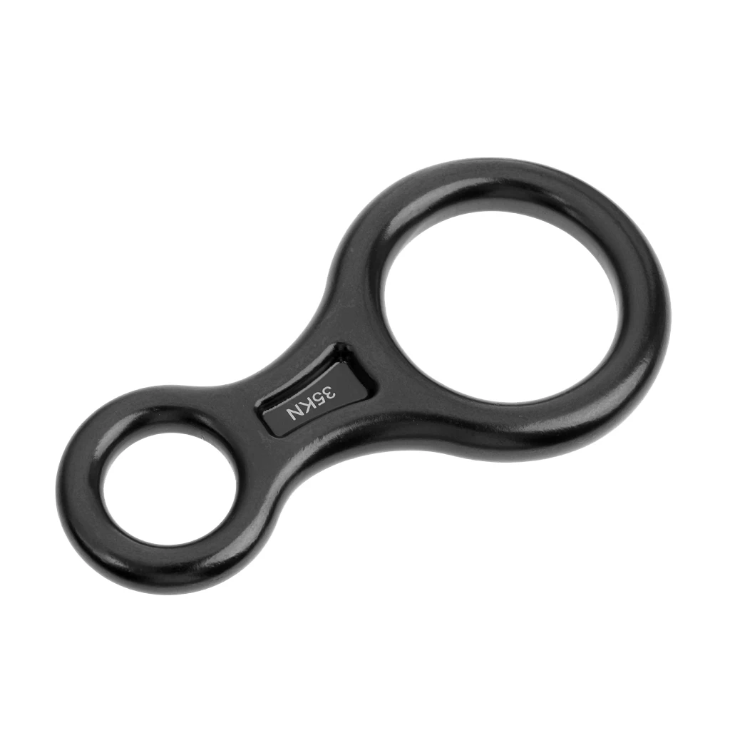 

Professional Rock Climbing Rope Descender 8 Ring Escape Rope Descent Device Fall Protection Gear for 8-12mm Rope