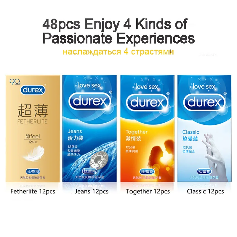 Презервативы Durex 4 типов Sensation значение Ультратонкие смазкой Пенис рукава