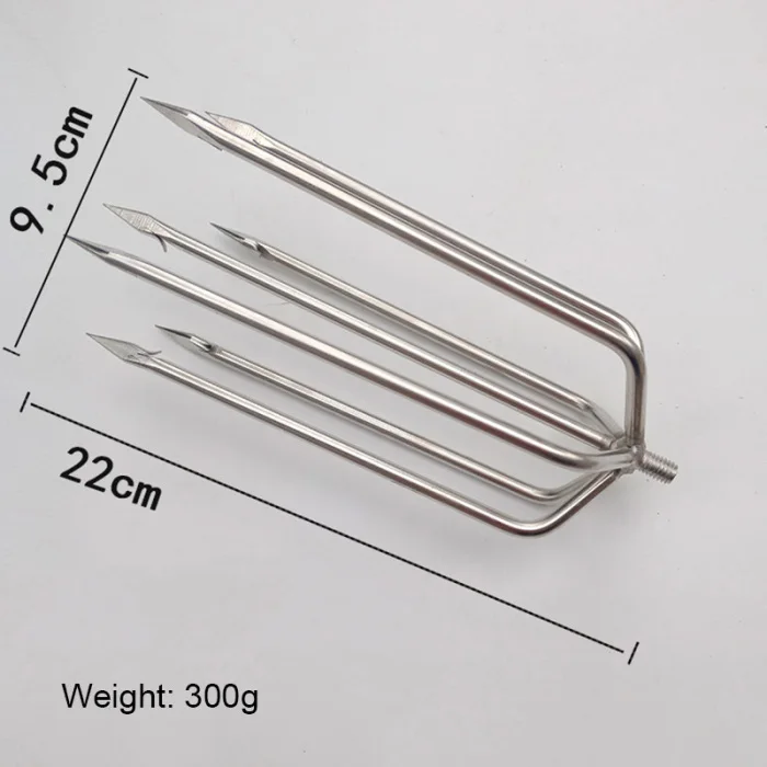 Stainless Steel Fishing Tools Prong Serrated Harpoon Fish Fork Fishing Ice Crusher Drill Fishing Tackle Fishing Tool Accessories
