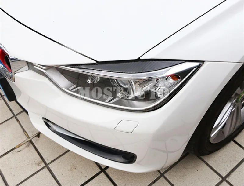 2 шт. накладки на передние фары из углеродного волокна для BMW 3 Series F30 F31 2013