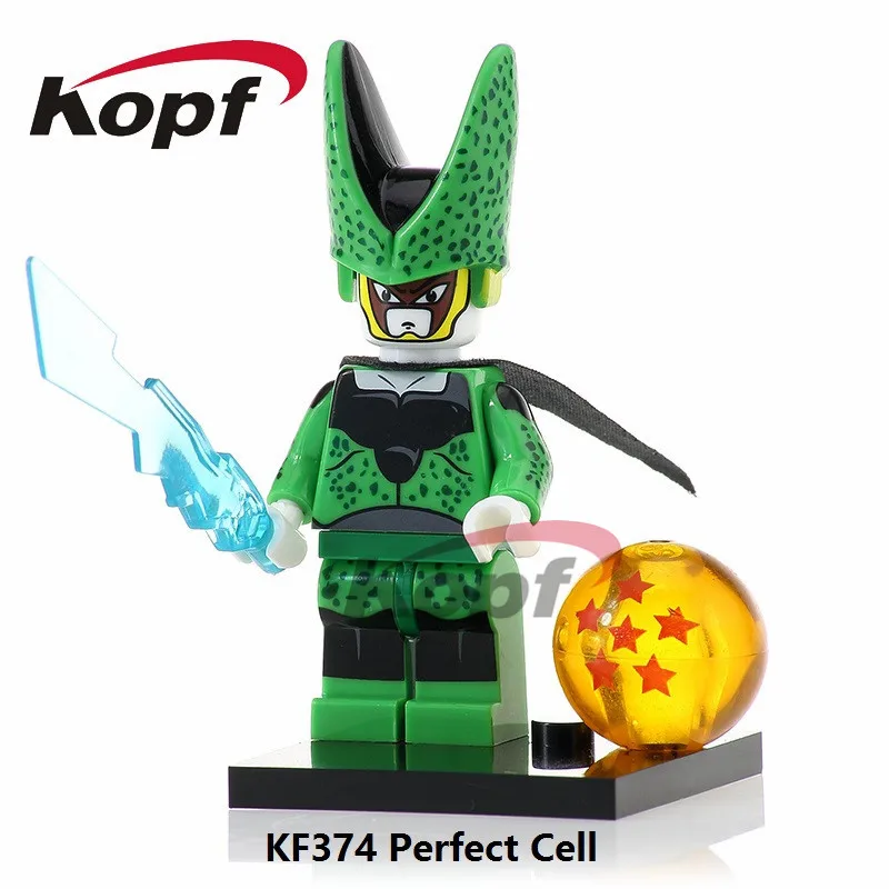 KF374 Without Box Одна распродажа фигурки Dragon Ball Z Freiza Black Goku идеальная ячейка Majin Buu Super Heroes строительные блоки детские игрушки подарок KF983 - Цвет: KF374 Without Box