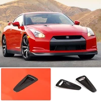 for nissan gtr r35 2008 2016 car styling real carbon fiber front cover air outlet sticker car exterior accessories