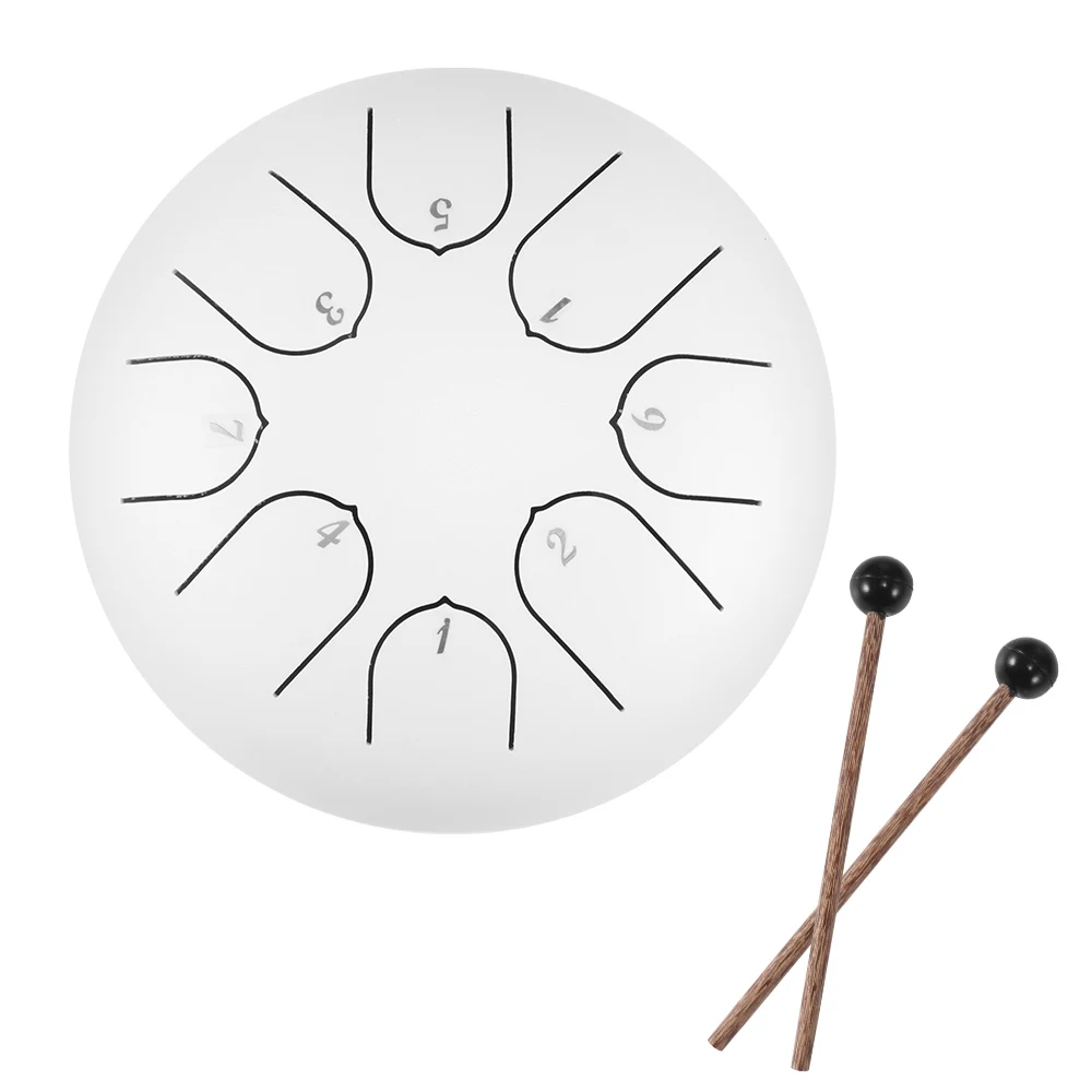 

Mini 8-Tone Steel Tongue Drum 6 Inch Tongue Drum C Key Hand Pan Drum Percussion Instruments With 2pair Drum Mallets Carry Bag