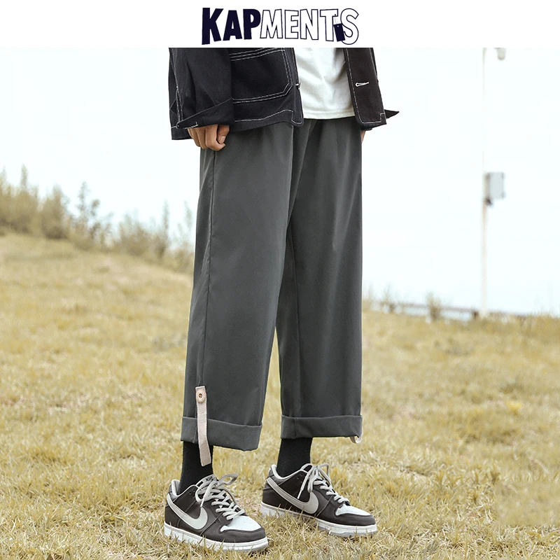

KAPMENTS Men Wide Leg Harajuku Baggy Sweatpants 2023 Mens Vintage Japanese Streetwear Causal Joggers Pants Male Sweat Y2k Pants