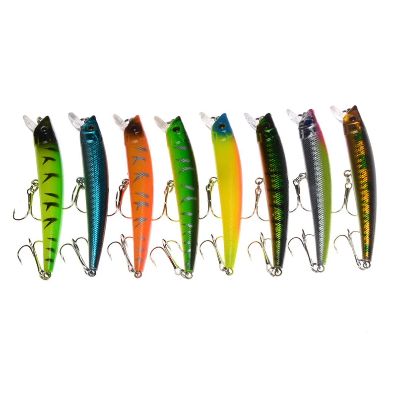 

95mm/8g 3D Eyes Artificial Minnow Wobblers Fishing Lure Hard Bait Diving Depth0.6-1.8M Freshwater Bionic Plastic Fishing Bait