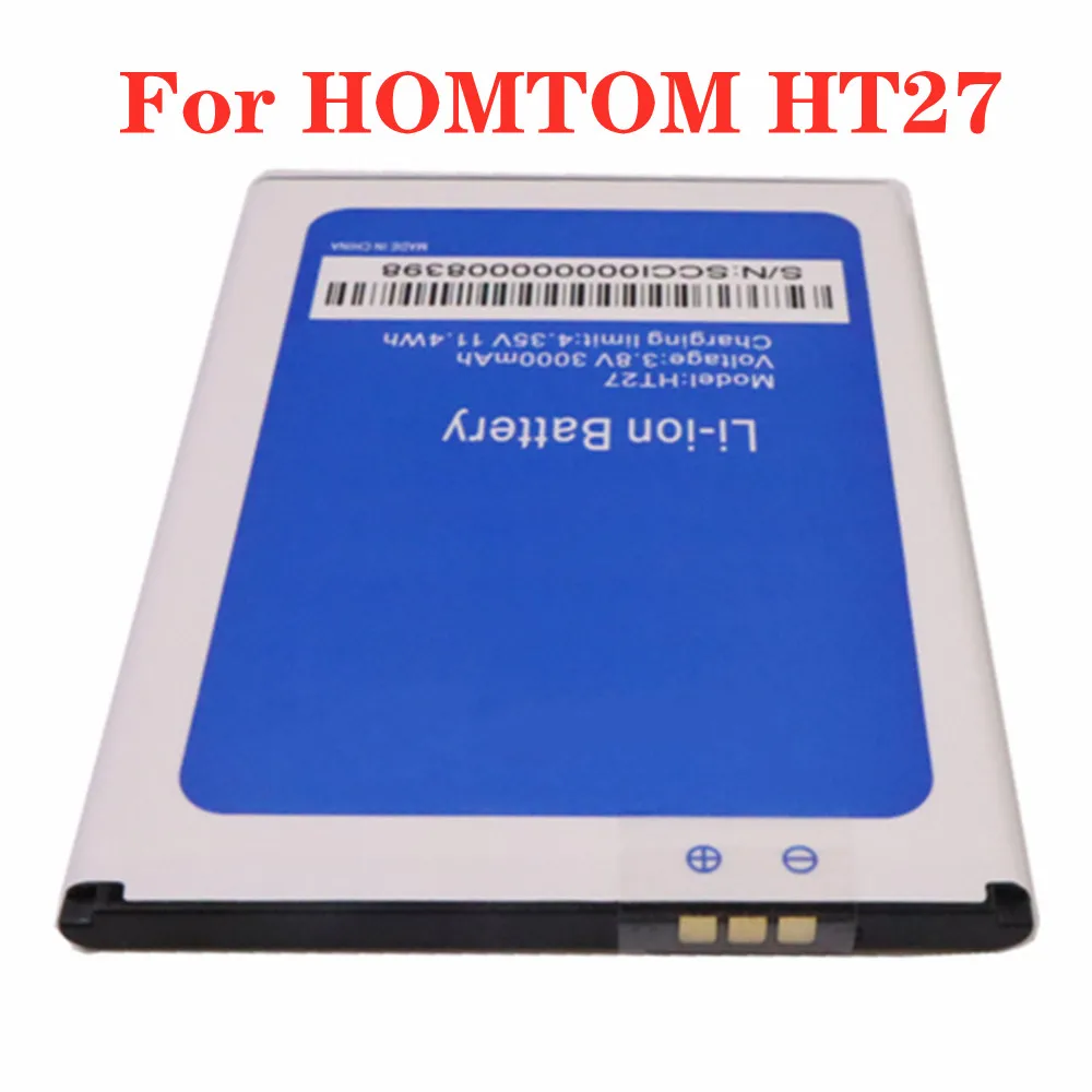 

Сменный аккумулятор HT 27 для смартфона HOMTOM HT27, литий-ионный аккумулятор 3000 мАч