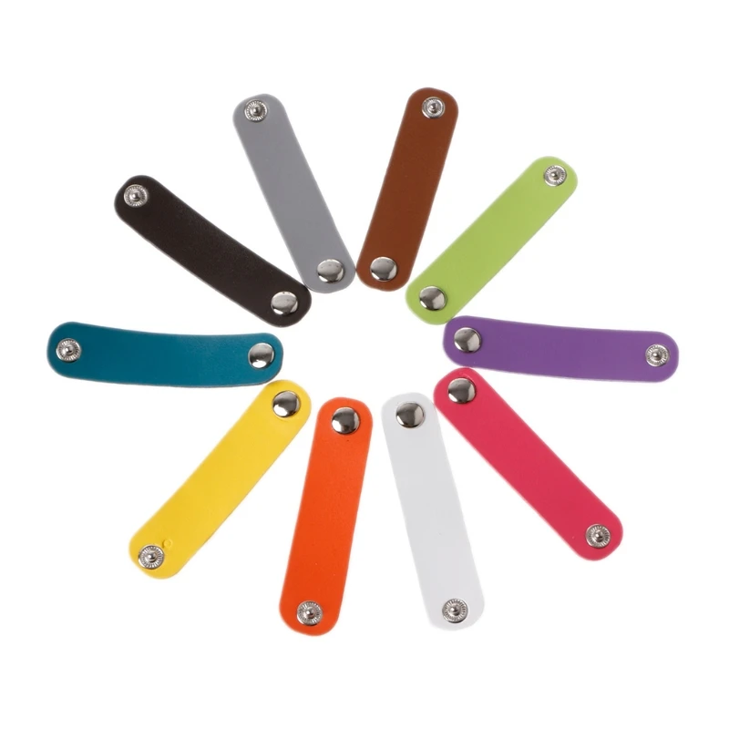 10 шт. элегантный шарф из кожи с пряжкой Шелковый держатель для колец | Дом и сад