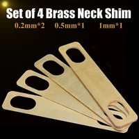 4pcs brass guitar bass neck shims 0 2mm 0 5mm 1mm thickness for string instruments guitar bass pickup replacement accessories