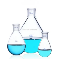 1pcs standard frosted mouth 19 24 29 glass single mouth flaskoval bottom eggplant shaped distillation flask 50ml to 2000ml