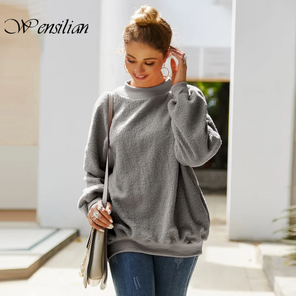 Warm Casual Pullovers Women Sweater Long Sleeve Sweaters O-neck Pink Streetwear Ladies Outwear Jumper Blusa De Frio Feminina | Женская