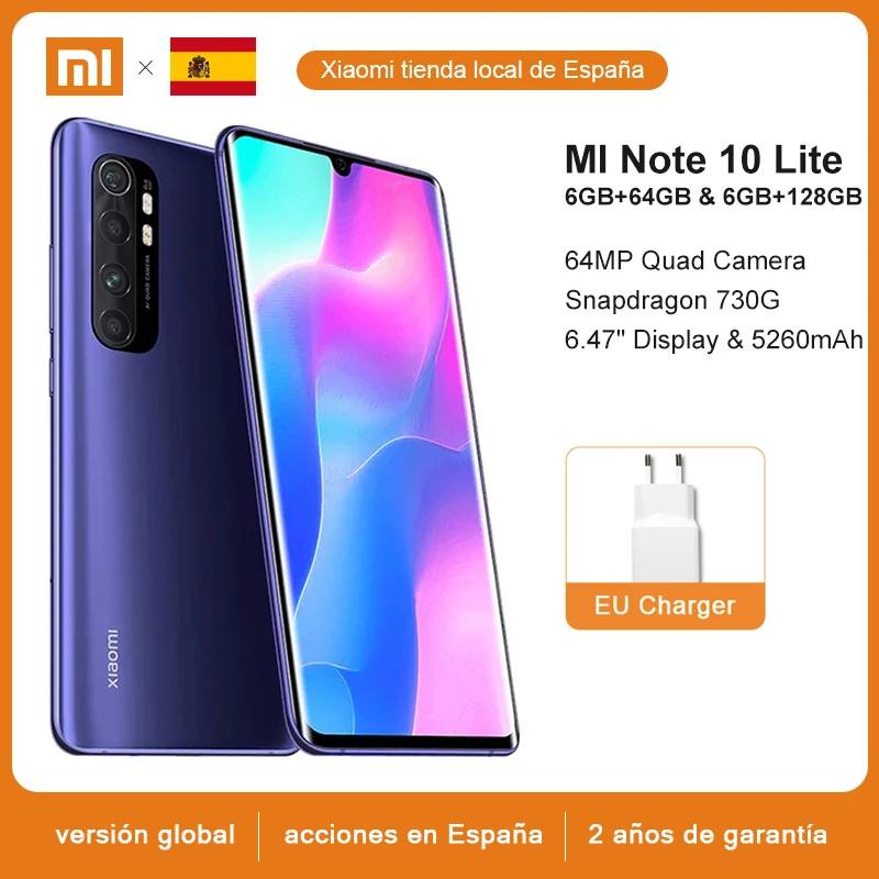 Смартфон Xiaomi MI Note 10 Lite 6 + 64/128 ГБ Snapdragon 730G NFC 47 дюйма 5260 мА · ч 30 Вт | Мобильные