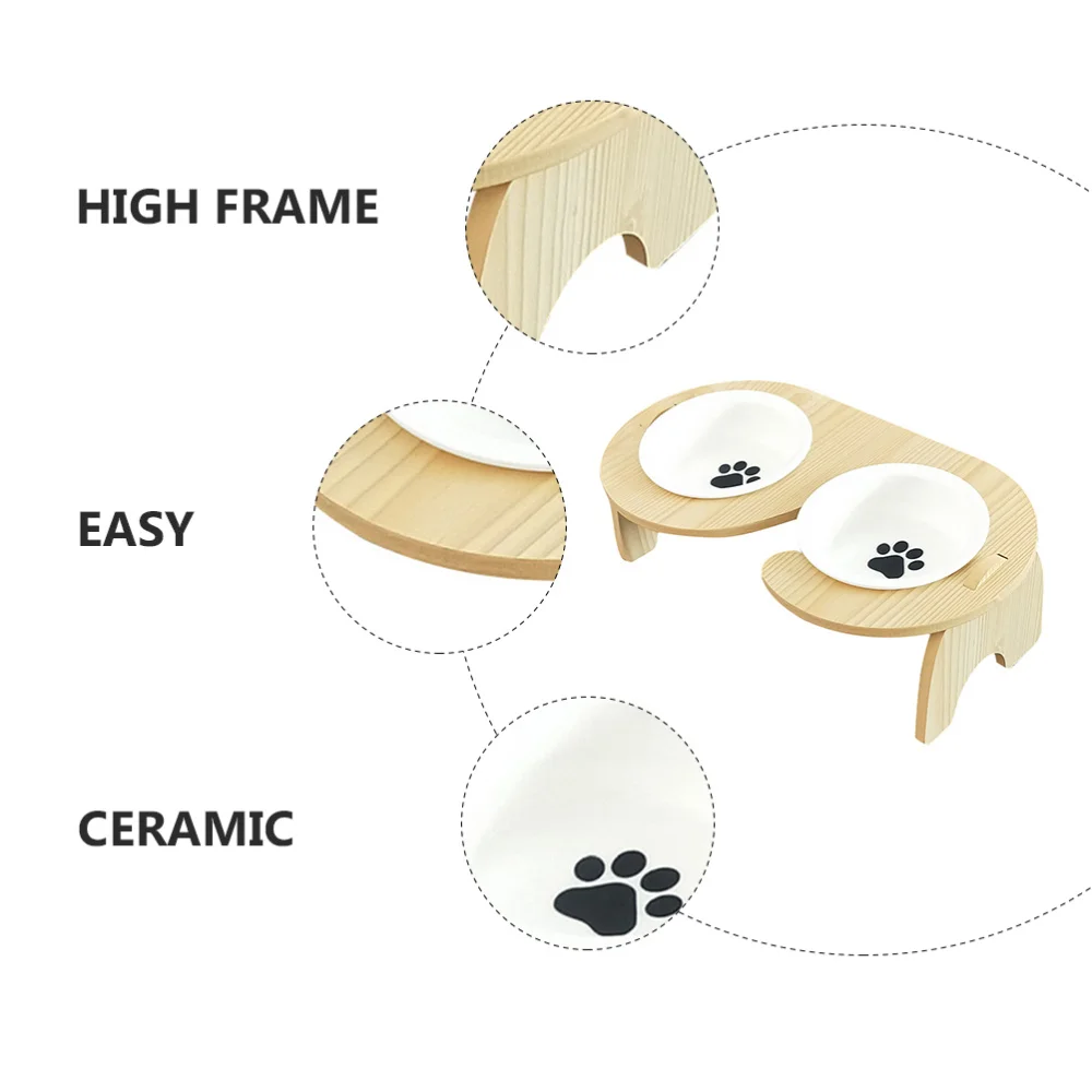 

1Pc Pet Neck Protection Feeder Practical Pet Feeding Basin Dog Cat Food Holder