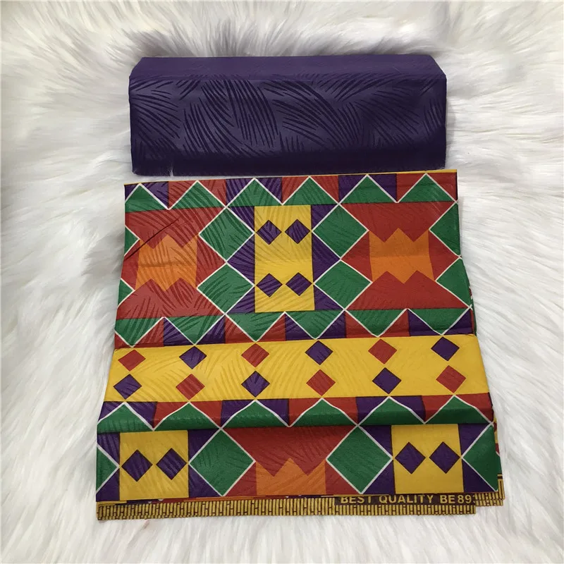30 Yellow african kente prints wax fabric polyester sewing fabric wax style design african prints polyester 4 yards AW30 - Цвет: 30