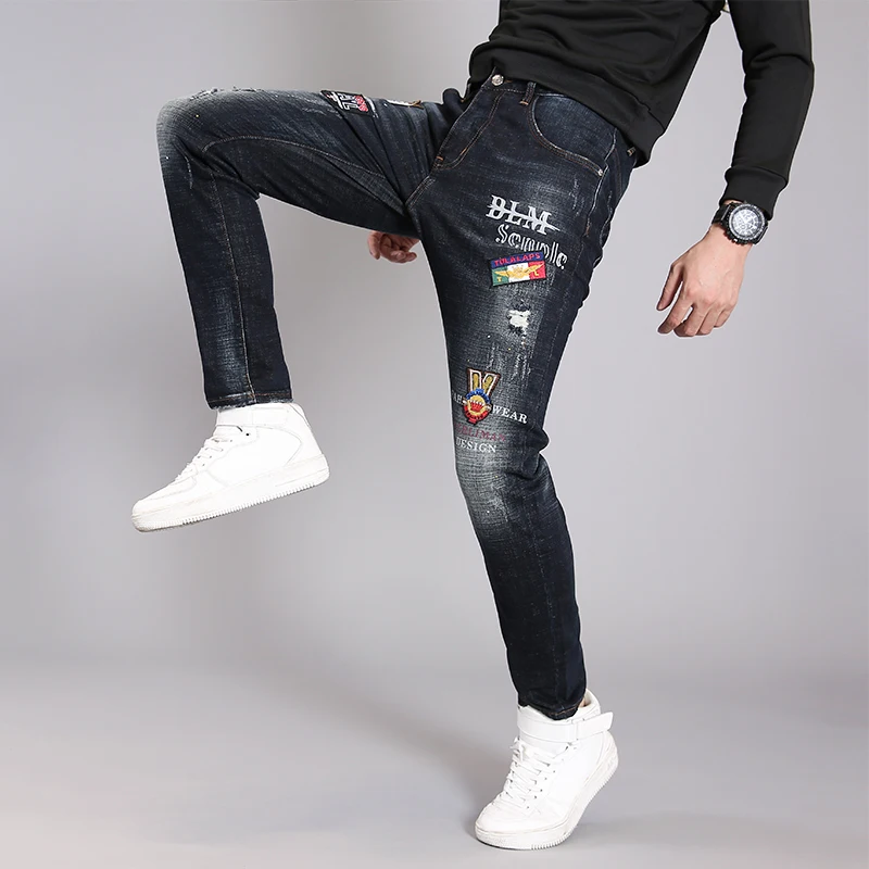 

Men's Slim Pencil Jeans Autumn Winter Stretch Denim Trousers for Men 2021 Fashion Classic Male Clothing Casual Pantalon Homme