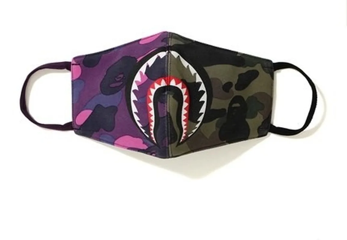 Новый стиль маска для лица с акулой цветная рта верховой езды на лобовое стекло