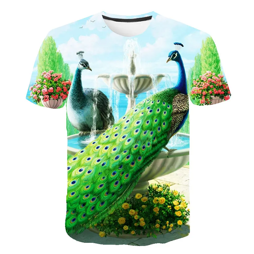 

Fashion Men's T-Shirt 3D Harajuku Unicorn Crystal Flower T-Shirt Short Sleeve O-Neck Flower Pattern Top 2021 Summer New