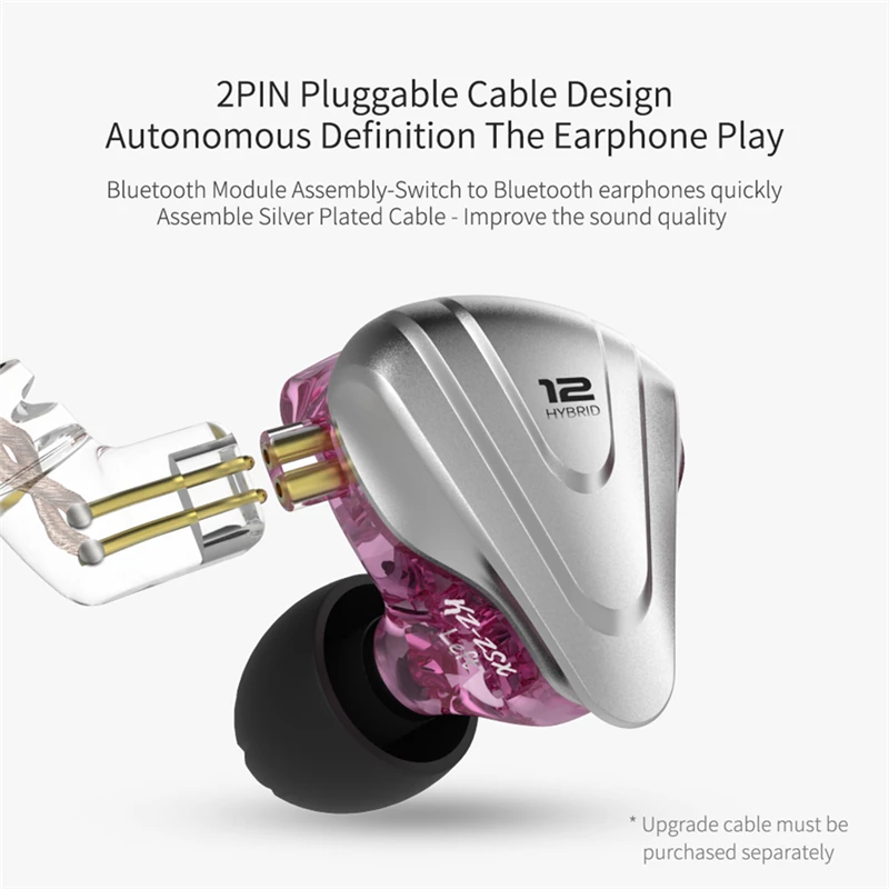 KZ ZSX Terminator Metal Headset 5BA+1DD Hybrid-iron Mixing 12 Drivers HIFI Bass Earbuds Wired Music Sports In Ear Earphones